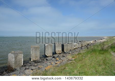 A view of old world war two coastal defences at Tentsmuir