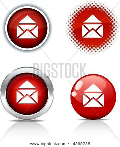   e-mail kauniit napit. Vektori esimerkki.