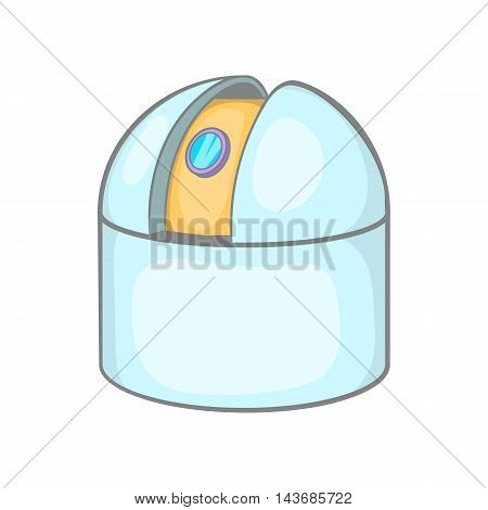 Observatory icon in cartoon style isolated on white background. Scientific construction symbol