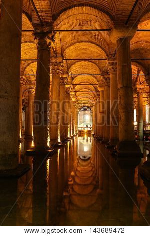 Basilica Cistern In Istanbul City