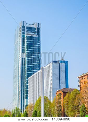 Intesa San Paolo Skyscraper In Turin (hdr)