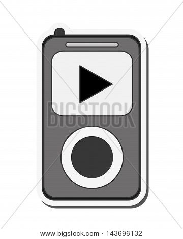 flat design mp3 music player icon vector illustration