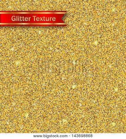 Illustration Glitter Seamless Pattern, Golden Luxury Wallpaper - Vector