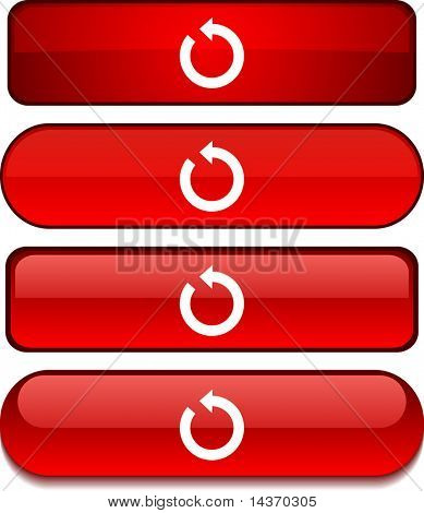 Aktualisieren Sie die Web-Schaltflächen. Vektor-Illustration.