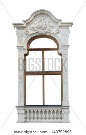 ancient window isolated on a white background