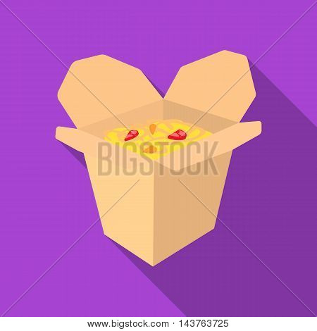 Noodles vector illustration icon in flat design