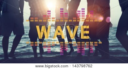 Audio Digital Equalizer Music Tunes Sound Wave Graphic Concept