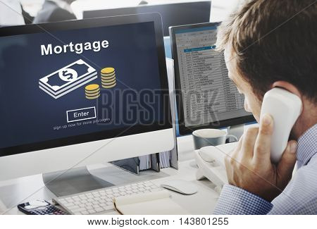 Mortgage Payment Debt Finance Webiste Online Concept