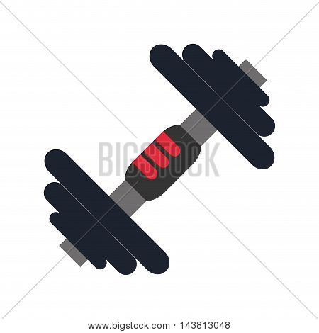 flat design single dumbell icon vector illustration
