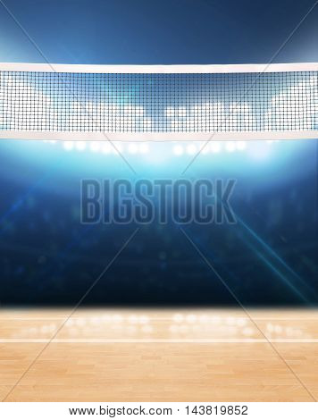 Indoor Floodlit Volleyball Court