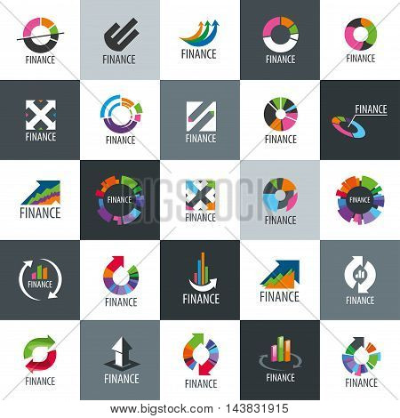 Finance logo design template. Vector illustration of icon