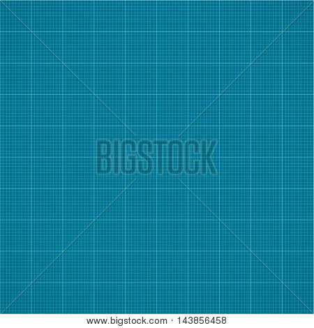 Seamless millimeter grid. Graph paper. Vector engineering paper dark blue and white color