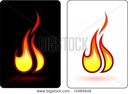 Brand flamme oprindelige vektor Illustration