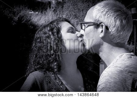 Couple In Love Kissing.happy Couple