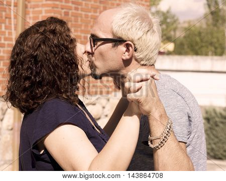 Couple In Love Kissing.happy Couple