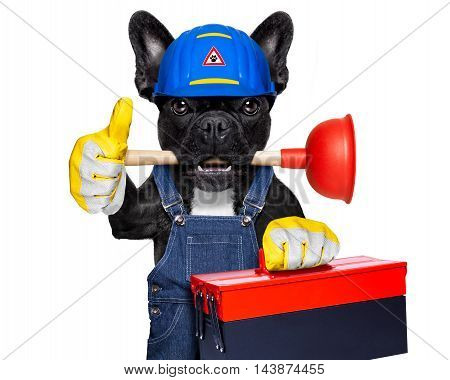 Plumber Dog With Plunger