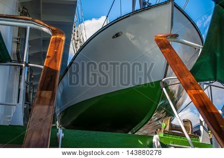 photo of lifeboat on a Mexican ship