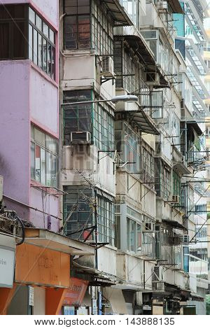 Tong lau / Kee lau / Qilou / tenement building in Hong Kong