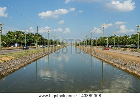 Thanon Utthayan(Aksa Road),Bangkok,Thailand-one of the most beautiful roads in Thailand.