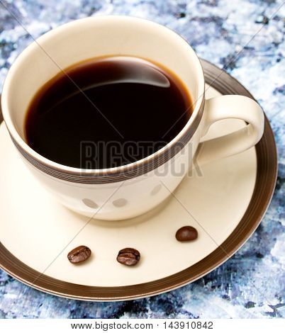 Black Coffee Break Means Breaktime Caffeine And Cafeterias