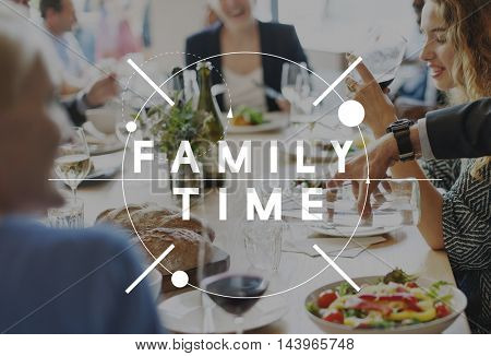Discussion Diner Delight Eating Family Time Concept