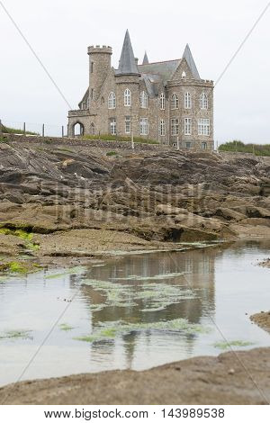 Turpault castle near a commune named Quiberon in the Morbihan department in Brittany France