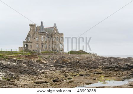 Turpault castle near a commune named Quiberon in the Morbihan department in Brittany France