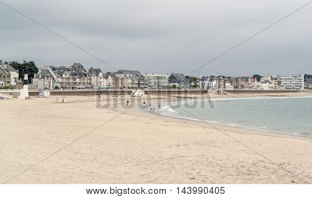 beach scenery at a commune named Quiberon in the Morbihan department in Brittany France