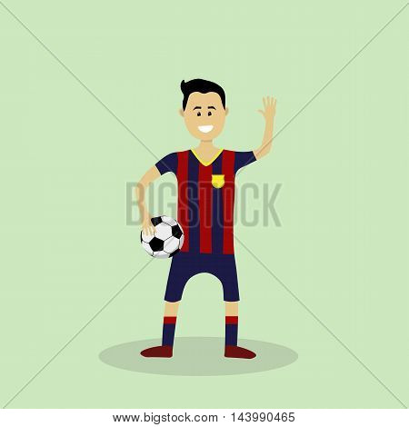 Vector Soccer Player In Club Uniform