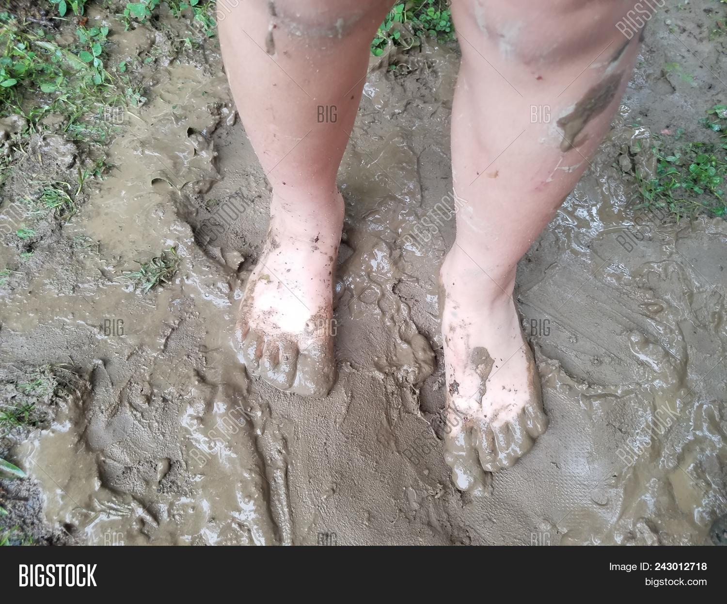 Child's Bare Feet Mud Image & Photo (Free Trial) Bigstock