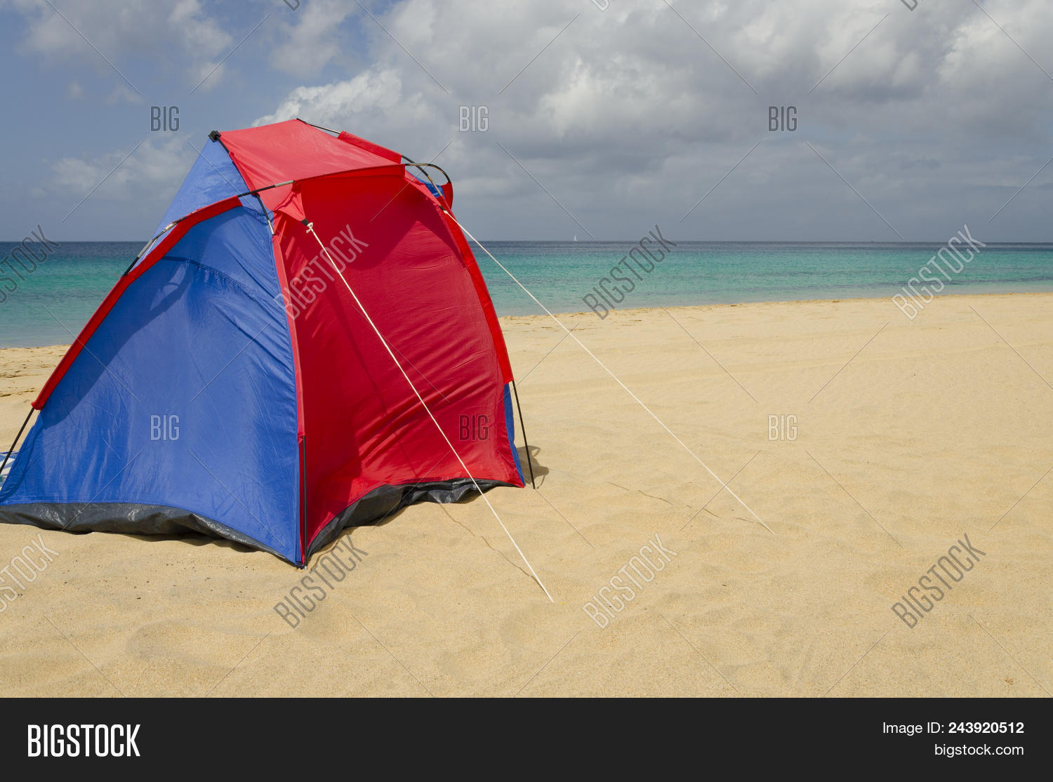 Red Blue Tent On Sandy Image & Photo (Free Trial) Bigstock