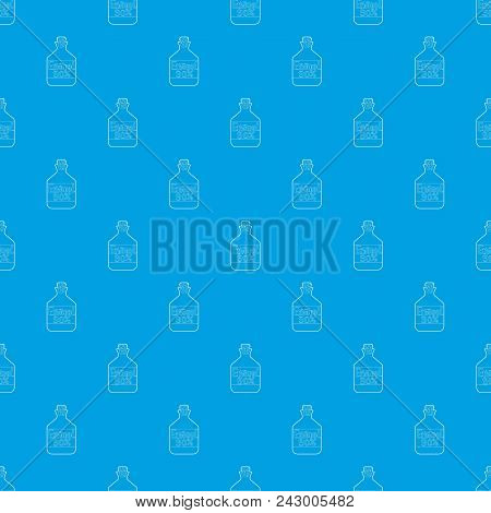 Ethanol In Bottle Pattern Vector Seamless Blue Repeat For Any Use