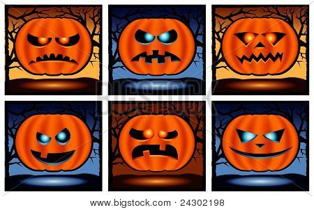 Halloween dýně Icon Set