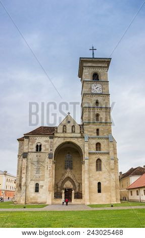 Alba Iulia, Romania - June 1, 2014: Roman Catholic Cathedral In The Citadel Of Alba Iulia, Romania