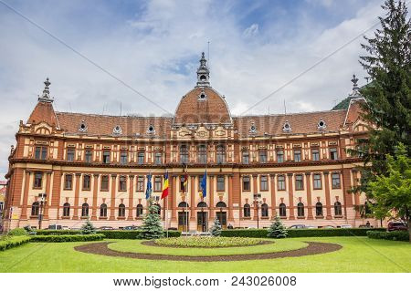 Brasov, Romania - June 04, 2014: Front Of The Prefecture Building In Brasov, Romania