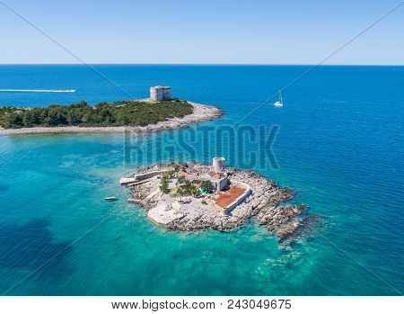 Fort Arza In Montenegro, Near The Island Of Mamula, Lustica