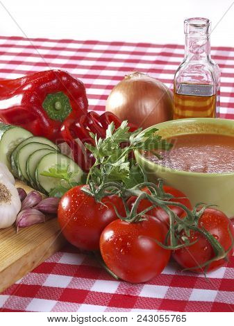 Gazpacho Andaluz

Gazpacho Andaluz. Is A Raw Vegetable Soup Native From The Spanish Region Andalucia