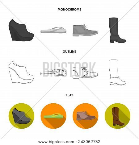 Autumn Black Shoes On A High Platform, Flip-flops Green For Relaxation, Sandy Men Autumn Shoes, High