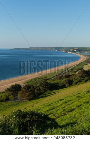 Slapton Sands beach and coast Devon England UK used by US Army in preparation for the D-Day landings