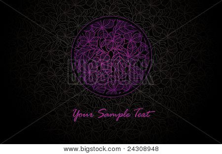 Card Ornamental Leaf Background