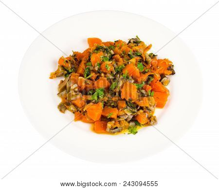 Vegetarian Stew With Muscatel Pumpkin. Studio Photo