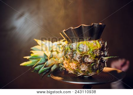Stylish Hookah With The Aroma Pineapple For Relax.pineapple Shisha