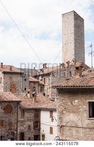 Small Part Of The Medieval Town Of Gubbio With Its Historic Stone Buildings