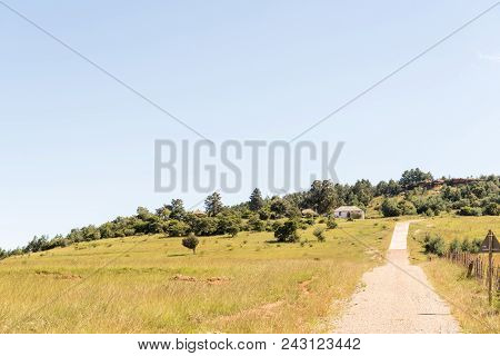Maclear, South Africa - March 26, 2018: The Tsitsa Falls Backpackers Lodge Near Maclear In The Easte