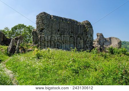 Little Remains Of Caergwrle Castle In Flintshire, North Wales.