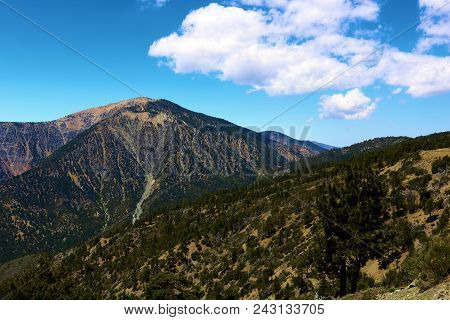 Mountain Ridge With Mt Badden Powell Beyond Taken In The San Gabriel Mountains, Ca