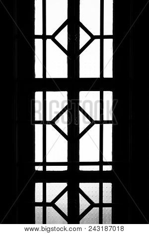 Black And White Silhouette Of Window Frame
