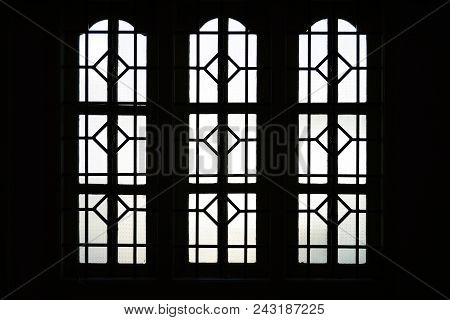 Black And White Silhouette Of Window Frame