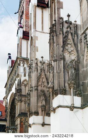 Travel To Germany - Decor Of Augsburg Cathedral (augsburger Dom) In Spring