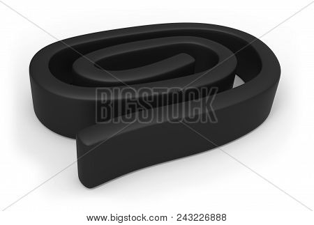 Flexible Rubber Magnetic Tape. Isolated On White. 3d Rendering